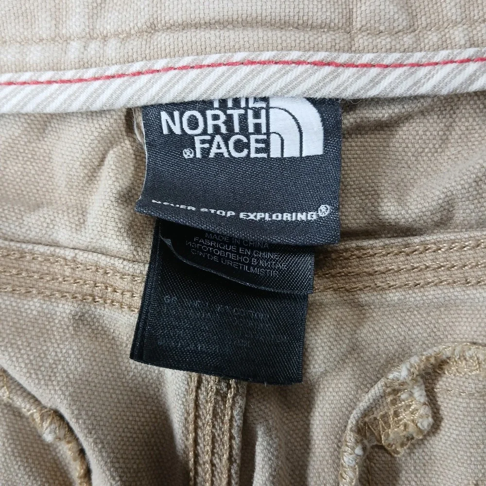 The North Face Carpenter Shorts Heavyweight Canvas Tan Khaki‎ Size 34